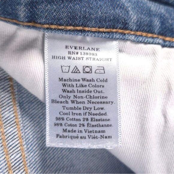 EVERLANE HIGH WAIST STRAIGHT Jeans Ankle Size‎ 25 - Picture 9 of 9